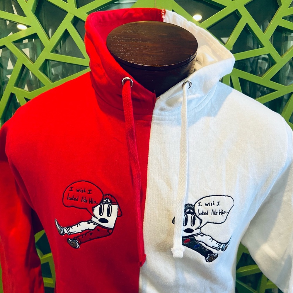 UNXPECTD Two-toned “I wish i looked like him…” Hoodie - NEW